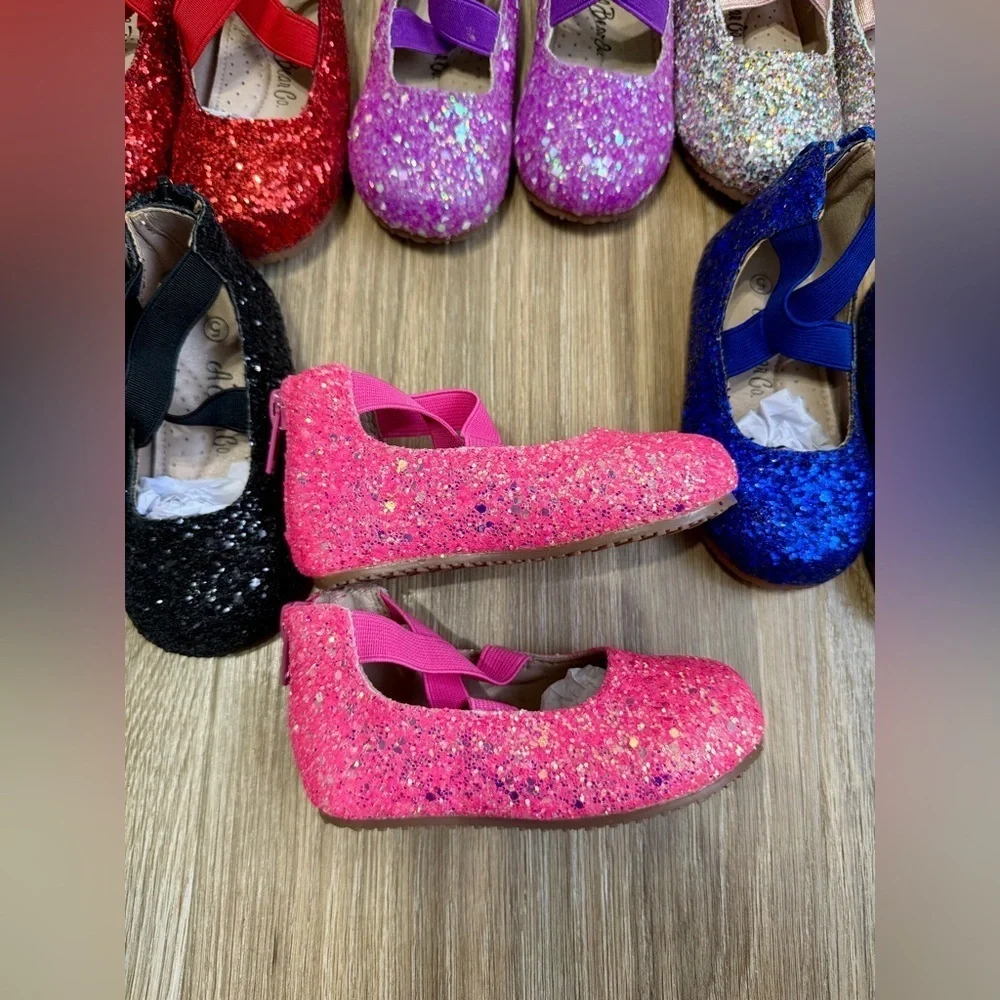 A Bear Co. Black Glitter Sprinkled Ballet Flats Toddler Size 5